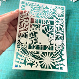 Personalised New Baby Paper Cut Artwork