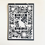 Personalised New Baby Paper Cut Artwork