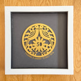 Framed 50th Wedding Anniversary Paper Cut