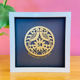 Framed 50th Wedding Anniversary Paper Cut