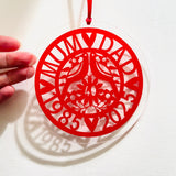 Ruby Wedding Glass Hanging Decoration
