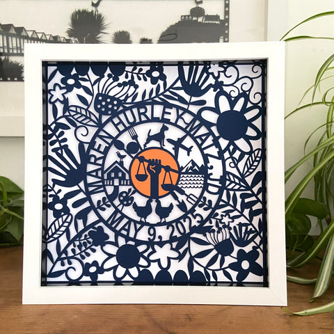 Personalised Framed Bespoke Paper Cut