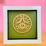 Framed 50th Wedding Anniversary Paper Cut
