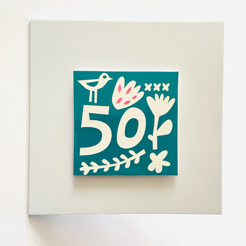 Hand Made 50th Card