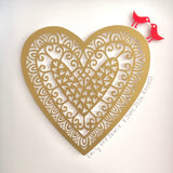 Personalised Gold Heart