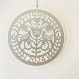 Silver Wedding Anniversary Sun Catcher