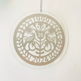Silver Wedding Anniversary Sun Catcher