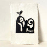 Personalised Cat Girl Paper Cut Art