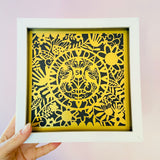 Framed 50th Anniversary Paper Cut Artwork