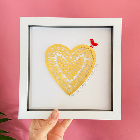 Personalised Gold Heart