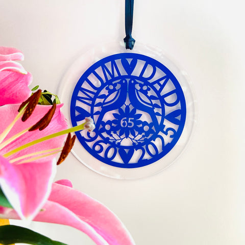 65th Wedding Anniversary Sun Catcher