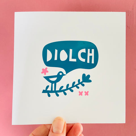 Hand Made Diolch Card