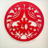 Personalised Framed Ruby Anniversary Paper Cut