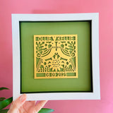 Personalised Papercut Wedding Gift