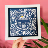 Personalised Framed bespoke Paper Cut