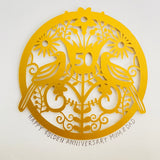 Personalised Golden Wedding Paper Cut