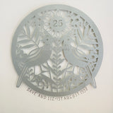 Personalised Silver Anniversary Paper Cut