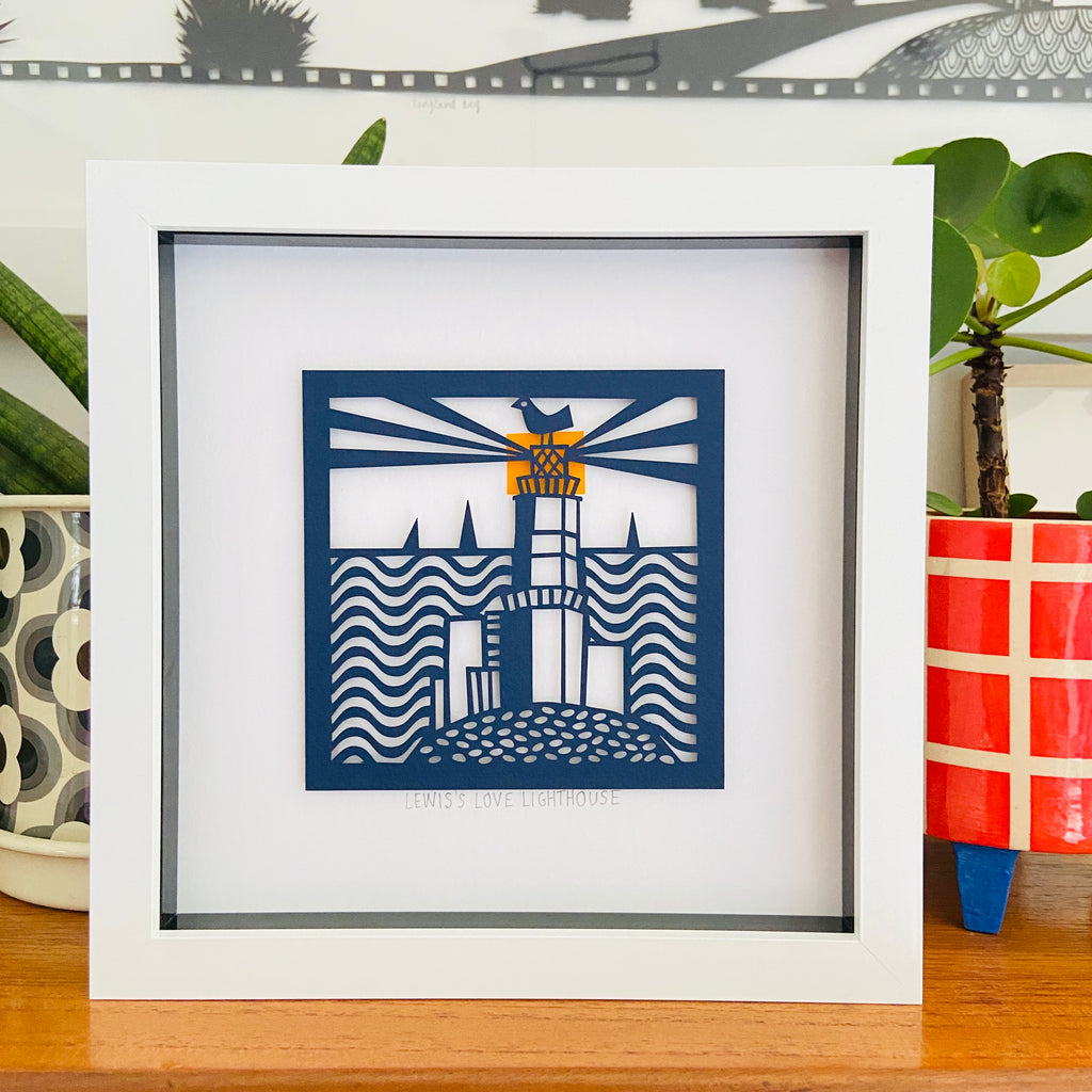 Lighthouse Paper Cut – www.carolinerees.co.uk