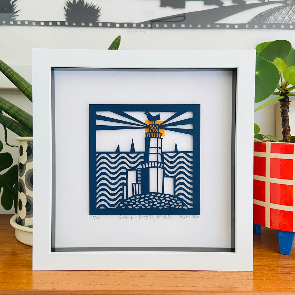 Lighthouse Paper Cut – www.carolinerees.co.uk