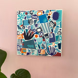 Blue Mosaic Collage