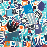 Blue Mosaic Collage