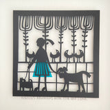 Dog Walking Paper Cut