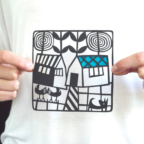 Love Birds Papercut Template: DIY Art (PDF & SVG)