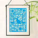 Personalised New Baby Paper Cut Artwork