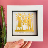 50th Anniversary Framed Paper Cut