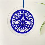 45th Anniversary Glass Hanging Decoration