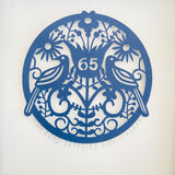 Framed 65th Anniversary Paper Cut