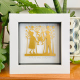 50th Anniversary Framed Paper Cut
