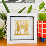 50th Anniversary Framed Paper Cut