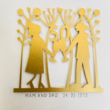 50th Anniversary Framed Paper Cut
