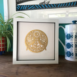 Framed Personalised Golden Anniversary Paper Cut