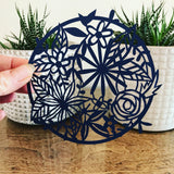 Circular Floral Paper Cut