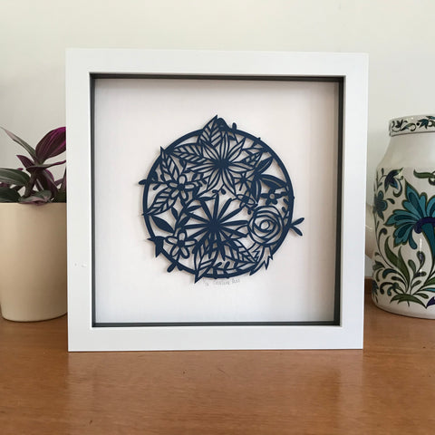 Circular Floral Paper Cut