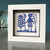 Framed Gardening Mini Paper Cut