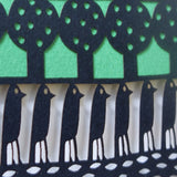 Flock papercut detail