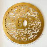 Personalised Golden Anniversary Paper Cut