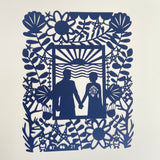 Bespoke 1st Wedding Paper Cut