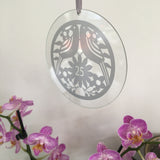 25th Anniversary Glass Hanging Decoration