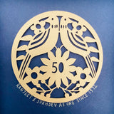 Framed 50th Anniversary Paper Cut