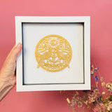 Framed Personalised Golden Anniversary Paper Cut