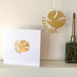 Bird with Leaves Hanging Ornament