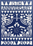 15th Anniversary Paper Cut Artwork