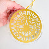 Retirement Glass Sun Catcher