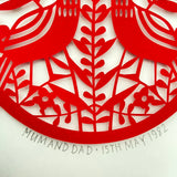 Ruby Anniversary Paper Cut