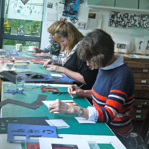 Paper Cutting Workshop inc materials, framing and refreshments.