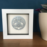Silver Mini Framed Paper Cut